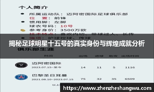 揭秘足球明星十五号的真实身份与辉煌成就分析